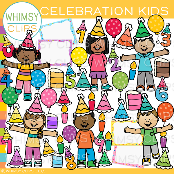 Celebration Kids Clip Art